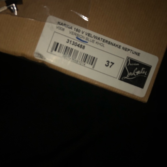 Louboutin Karina V Vel Watersnake Neptune size 37 - Picture 5 of 6